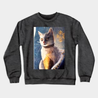 Golden armor knight cat: Queen Crewneck Sweatshirt